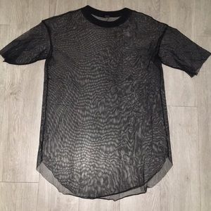 Black Mesh Tee